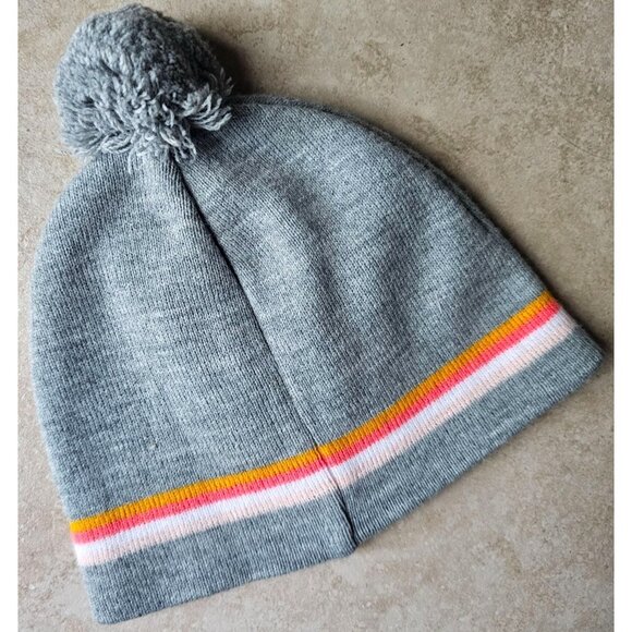 Fred Perry Knit Beanie Winter Fall Hat Pom Stripes Striped Adult UK Designer - Picture 2 of 3